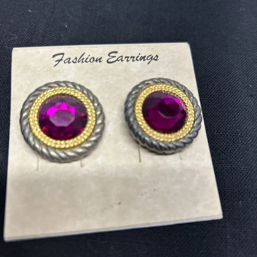 Vintage Jewelry Fashion Pierced Earrings 70'S/80'S/90'S